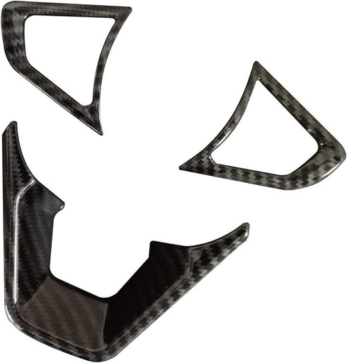3PCS Carbon Fiber Folor Steering Wheel Cover Fit for Ford Fusion Mondeo Edge...