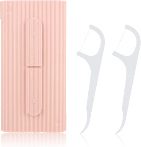 Portable Dental Floss Case Automatic Dental Floss Pick Organizer Case Travel Flosser Dispenser Storage Case Refillable Holder Boxes with 10 Floss ...
