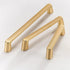 Myxekllo 4 Pack Gold Cabinet Drawer Pulls, 5'' (128mm) Hole Center Brushed Brass Pulls Handles for Dresser Drawers Bathroom Cabinet Hardware...
