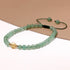 Green Aventurine/Citrine Beaded Anklet Bringing Good Luck and Wealth Handmade Ankle Bracelets for Women Adjustable (8.5-10in)...