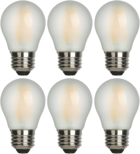 AMDTU E26 Globe Light Bulbs, Frosted G16.5 Edison Light Bulb Led 60 watt 600lm 2700k Soft White,Dimmable Vintage Warm Chandelier Light Bulbs for B...