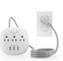 Power Strip 3 Outlets and 3 USB Ports with Switch Control, Desktop Charging Station with 5 ft Extension Cord, Compact for Nightstand, Office and T...