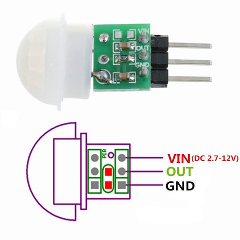 5PACK IR Human Sensor AM312 Mini Detector Module HC-SR312 Pyroelectric Infrared PIR Motion Automatic Detector DC 2.7 to 12V for Arduino 2 A1U2 wit...