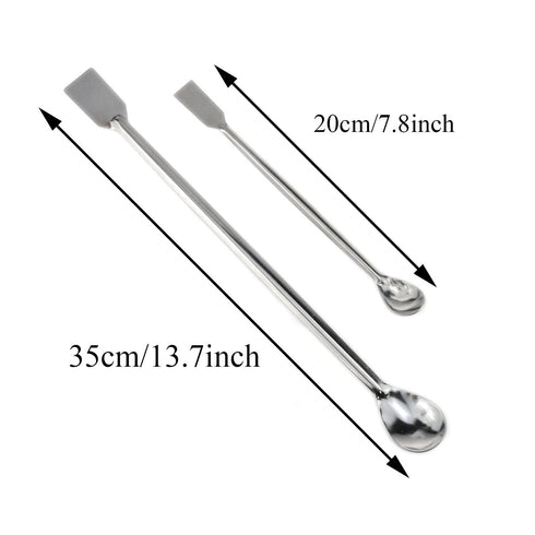 1Set Stainless Steel Micro Sampling Spoons Spatula Combination Reagent Spoons Laboratory Supplies (Pack of 4)...