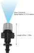 Oumefar 50pcs/Set Misting Nozzles Plastic Sprinkler Head Atomizer Nozzles Adjustable Misting Drippers for Garden Agricultural Greenhouse Drip Irri...