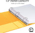Samsill Economy 3 Ring Binder Organizer, 1.5 Inch Round Ring Binder, Customizable Clear View Cover, Yellow Binder...
