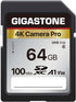 Gigastone 64GB SD Card V30 SDXC Memory Card High Speed 4K Ultra HD UHD Video Compatible with Canon Nikon Sony Pentax Kodak Olympus Panasonic Digit...