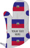 Polyester Oven Mitt Custom Haiti Seal Country Flag Heart Pattern Adults Kitchen Mittens...