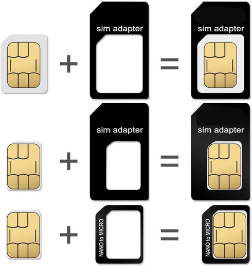 1 Pack SIM Card Holders with Tray Opener Pins, Card Storage Tool Set for Standard Micro Nano Micro-SD Memory Cards, with 3 Card Adapters and 1 Eje...