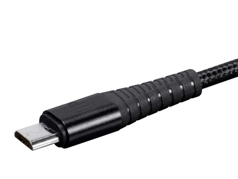 Monoprice USB 2.0 Micro B to Type A Charge & Sync Cable - 6 Feet - Black | Nylon-Braid, Durable, Kevlar-Reinforced - AtlasFlex Series...