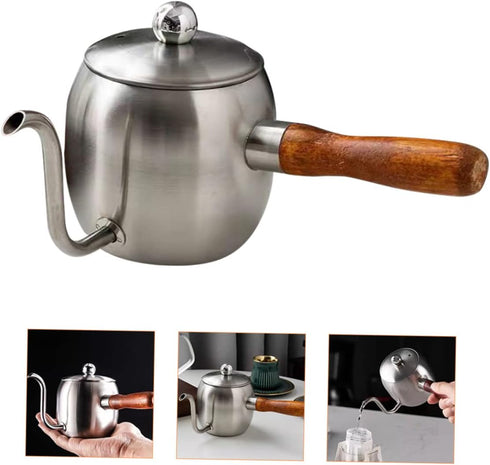 Coffee Pot Gooseneck Teapot Pouring Kettle Espresso Japanese Tea Pots Small Kettle Camping Accessories Gooseneck Kettle Stove Top Concentrate Offi...