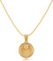 Gold Necklace for Women 14k Gold Plated Simple Gold Necklace Dainty Gold Chain Choker Tiny Cubic Zirconia Disc Coin Heart Pendant Necklaces for Wo...