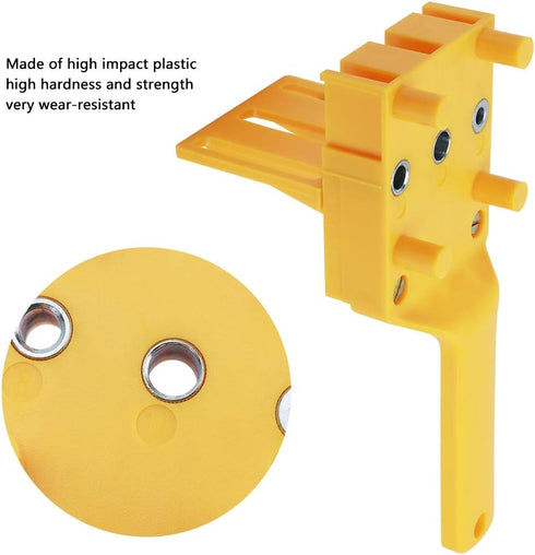 Woodworking Dowel Jig, Drill Bits Guide Saw Tools, Self-Centering Handheld Dowel Jig fits 6/8/10mm Drill Guide Metal Sleeve Wood Drilling Doweling...