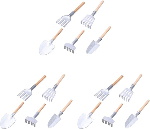 Artibetter 15 pcs Mini Zen Garden rakes Dollhouse Grass rake Miniature Garden Tool Tool Set Miniature...