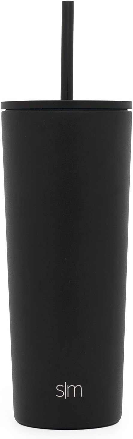 Simple Modern Insulated Tumbler with Lid and Straw | Iced Coffee Cup Reusable Stainless Steel Water Bottle Travel Mug | Gifts for Women Men Her Hi...