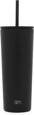 Simple Modern Insulated Tumbler with Lid and Straw | Iced Coffee Cup Reusable Stainless Steel Water Bottle Travel Mug | Gifts for Women Men Her Hi...