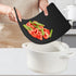 WK Extra Thick Foldable Cutting Boards with Lip, Flexible Plastic Cutting Board Mats for Kitchen, Black Cutting Boards for Meat, Nonslip Cutting M...