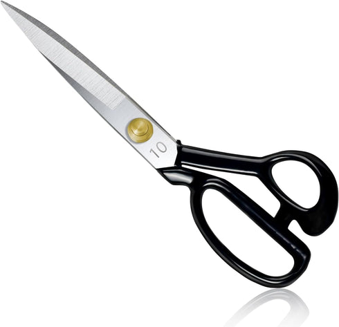 Fabric Scissors Professional Tailor Scissors, 10 Inch Heavy Duty Sewing Scissors for Fabric Cutting, Dressmaking Manganese Steel Tailor Shears Sha...