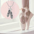 PammyJ Ballet Dancer Necklace - Crystal Ballerina Slippers Necklace, 18"...