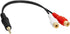 3.5mm Stereo Male to Dual RCA Female Red & White Audio Adapter Cable, 6 Inch, CNE499012...