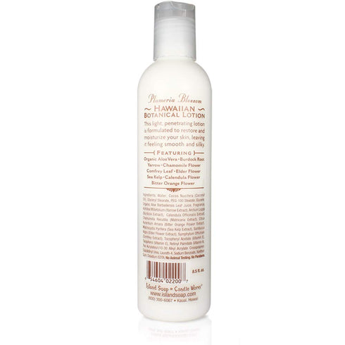 Island Soap and Candle Works Plumeria Blossom Scented Body Lotion for Men and Women, Paraben Free Body Moisturizer - Hydrating Hawaiian Skincare -...