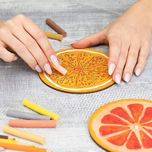 DIY Coasters - MDF Plain Wooden Coasters in Mixed Shapes - Cutouts for Painting, Wooden Craft Board for Resin Art & Fluid Art, Decoupage, Mandala ...