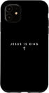 iPhone 11 Jesus Is King Christian Faith Men Women Gifts Cross Case...
