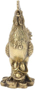 Hilitand Brass Luck Rooster Chicken Statue Feng Shui for Decor Meaning Good Luck and Wealth one of The Zodiac Signs 10cm/3.94in...