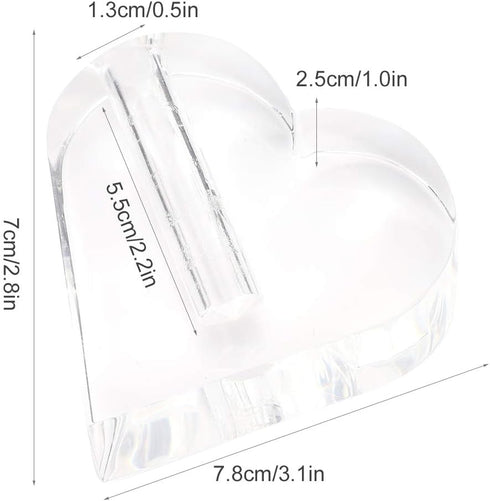 24k Rose Display Stand, Heart-Shaped Rose Stand For Single Real Roses or Artificial Flower Base Rose Transparent Shelf Support ( Heart-Shaped )...