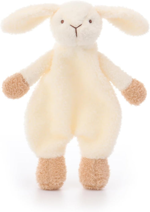 Apricot Lamb Stuffed Animals Security Blanket White Bunny Rabbit Infant Nursery Character Blanket Luxury Snuggler Plush(White Bunny, 10 Inches)...