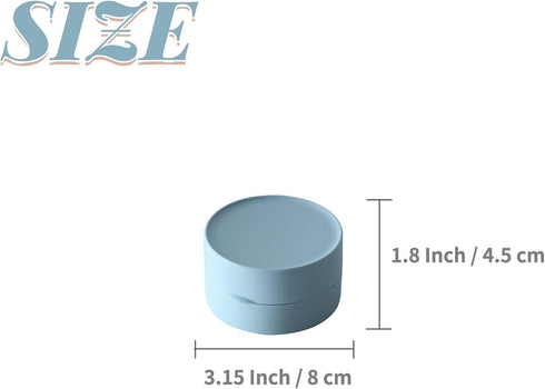 2 PCS Round Portable Soap Container, Travel Soap Dish with Lid, Sealed Waterproof Travel Soap Holder, Shampoo Bar Soap Box Case for Travel, Gym, H...