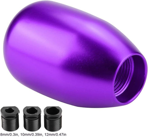 Acouto Shift Knob 5 Speed Car 5 Speed Manual Gear Shift Knob Shifter Lever Stick Metal with 3 Adapters 8mm 10mm 12mm(Purple)...