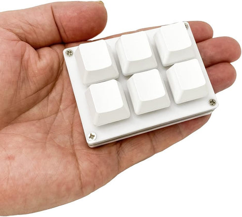 Mini 6-Key Macro Mechanical Keypad RGB Gaming Keyboard Portable One-Handed Fully Programming Keys for Windows Mac OSU HID Standard Keyboard, Red S...