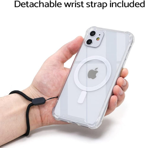 TORU MX Slim for iPhone 11 Magnetic Case, Compatible with Magsafe, Hybrid Transparent HD Clear Case with Detachable Wrist Strap, Scratch Resistant...