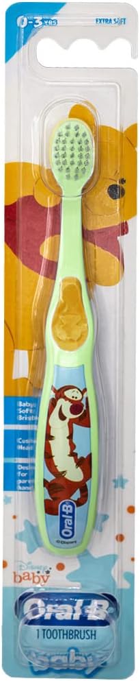 Oral-B Baby Manual Toothbrush, Pooh Characters, 0-3 Years Old, Extra Soft (Characters Vary) - Pack of 2...