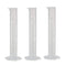 uxcell Plastic Graduated Cylinder, 25ml Measuring Cylinder, Science Test Tube Beakers, Single Metric Scale, Clear Hex Base Flask for Lab Home 3pcs...