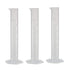 uxcell Plastic Graduated Cylinder, 25ml Measuring Cylinder, Science Test Tube Beakers, Single Metric Scale, Clear Hex Base Flask for Lab Home 3pcs...
