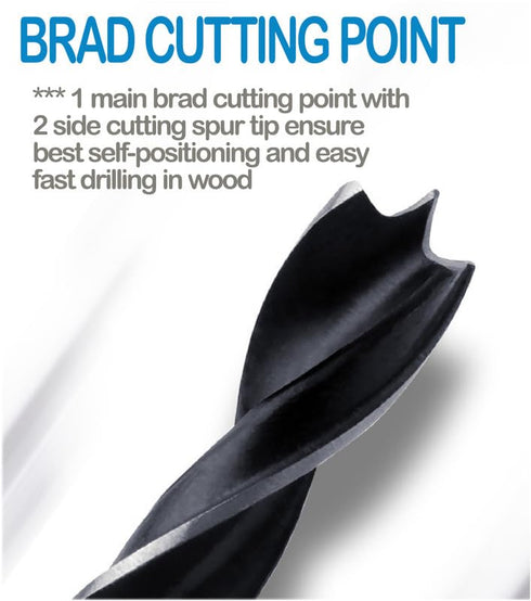 Brad Point Woodworking Drill Bit 5/16 in.Spur Point Drill Hardwood Softwood-5Pcs...