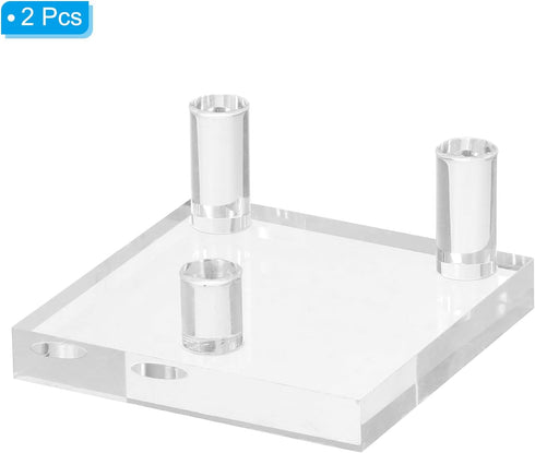 PATIKIL 2" x 2" x 1" Acrylic Display Stands, 2 Pack Display Easel Holder Crystal Display Stand for Mineral Gemstone, Clear...