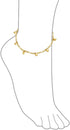 Bling Jewelry Multi Nautical Dolpin Heart Dangle Ball Charms Anklet Anchor Link Figaro Chain Ankle Bracelet For Women Teens 18K Gold Plated Brass ...