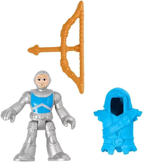 Imaginext Replacement Parts for Fisher-Price Honorable Archer and Steed Playset - HCG68 ~ Figure in Silver and Blue, Helmet and Crossbow...