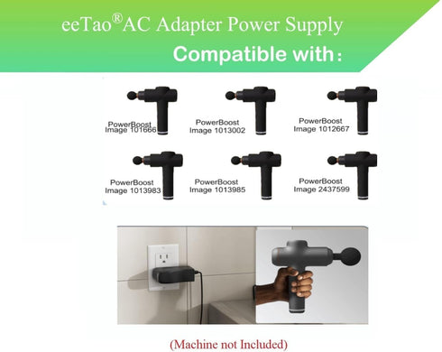 27V AC/DC Adapter Replacement Charger Compatible with Sharper Image 27V Massage Gun Sharper Image 1011666 1013002 1012667 1013983 1013985 2437599 ...