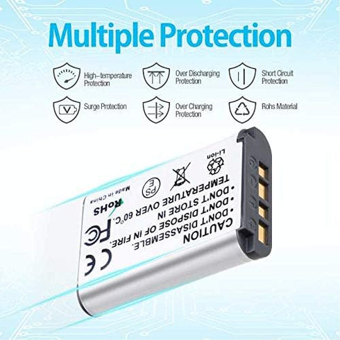 ENEGON NP-BX1 2-Pack Battery with LCD Dual USB Charger - Ideal for Sony NP-BX1 and Sony ZV-1, Cyber-Shot DSC-RX100, DSC-RX100 II/III/M4/M5/M6/M7/?...
