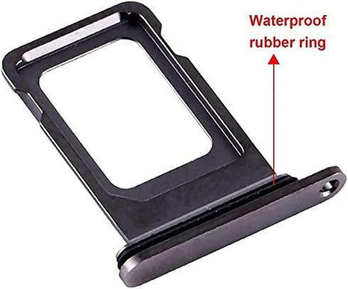 SIM Card Tray Holder Slot Replacement for iPhone 13 Pro and iPhone 13 Pro Max (Graphite) with Waterproof Rubber Ring and Eject Pin (Single Sim Ver...
