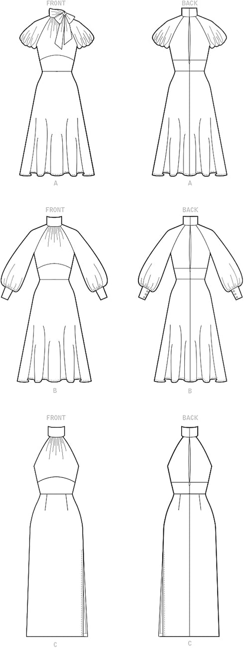 McCall's M8141F5 Misses' High-Neck Dress Sewing Patterns Kit, Design Code M8141, Sizes 16-24...