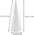 Crafjie Foam Cones for DIY Arts and Crafts (4.1 x 13.6 in, 4 Pack), White Polystyrene Christmas Tree Foam Cones Craft Supplies, for DIY Home Craft...