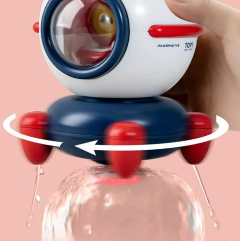 Bath Toys, Space Rocket Bath Toys for Toddlers 18, Baby Spray Water Bath Toys with Rotating Fountain and Light, Shower Bathtub Toys for Toddlers 1...