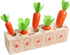 Montessori Wooden Toys Carrot Harvest Game Preschool Educational Learning Fine Motor Skills Shape Size Matching Toys Birthday Easter Basket Stuffe...