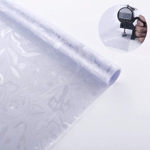 Niviy Window Film Floral Stained Glass Window Privacy Film 17.7 x 78.7 inches Front Door Decorative Glass Privacy Film Removable Static Cling Anti...
