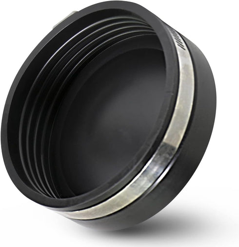 3972 Flexible PVC Pipe Cap with Stainless Steel Clamps, 5.5" Inner Diameter for 5" Nominal Pipe, Black...